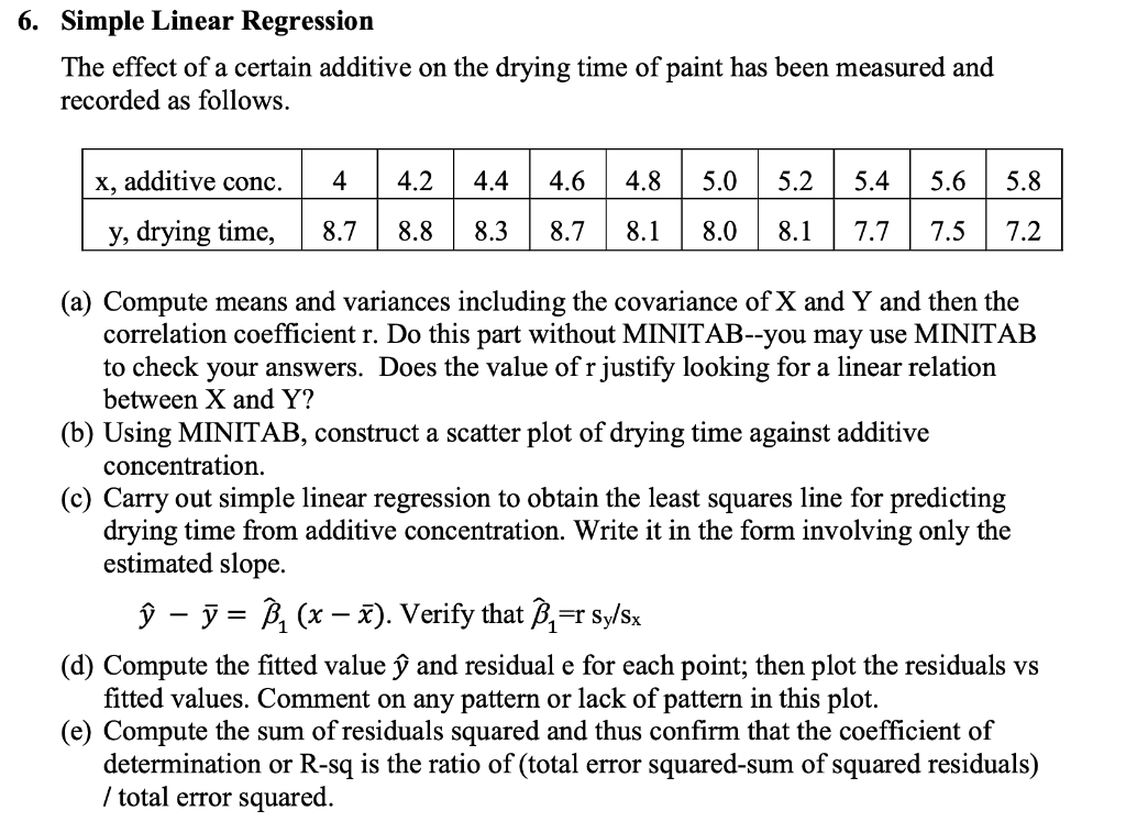  do not do B 6. Simple Linear Regression The effect of