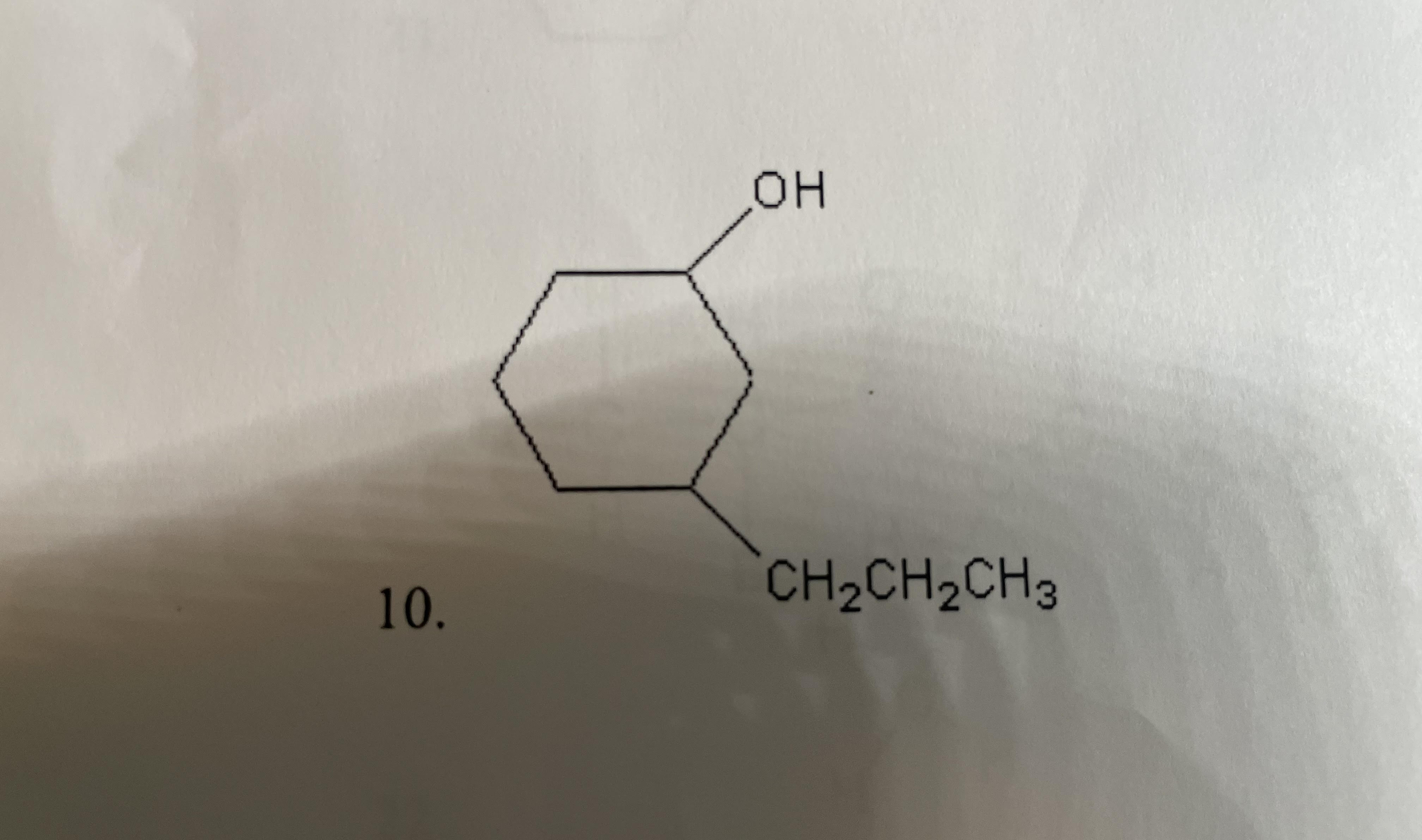  Write the correct name and structural formuals (expanded, condesed and line).