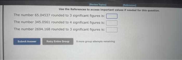  Use the References to access important values if needed for this