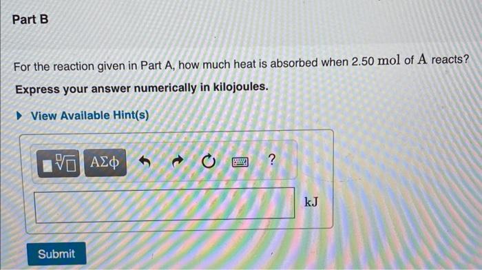 and C) Calculate the standard enthalpy change for the reaction 2A+B2C+2D where