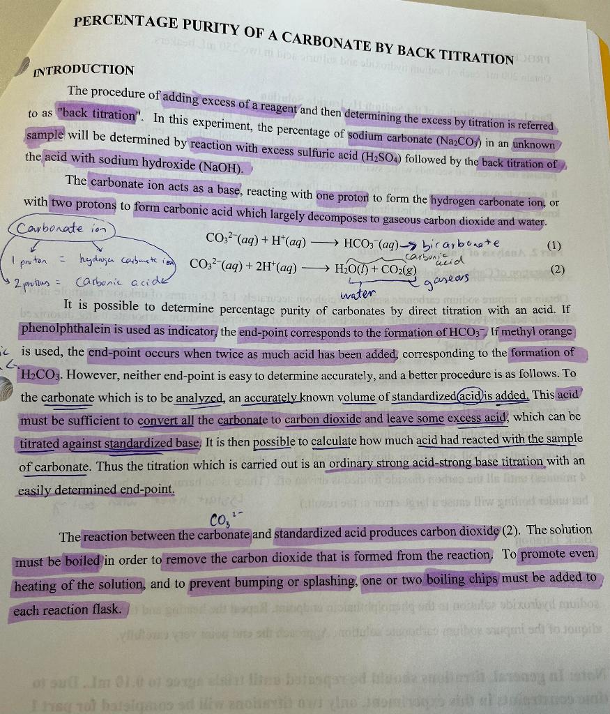 PART A: Standardization of the sodium hydroxide solution - Concentration of