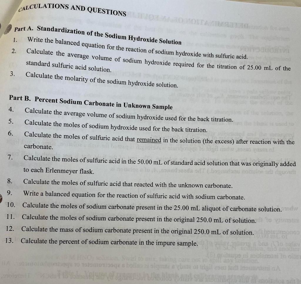Standard H2SO4 solution: 0.04913 M - Titration of 25.00 ml of standard