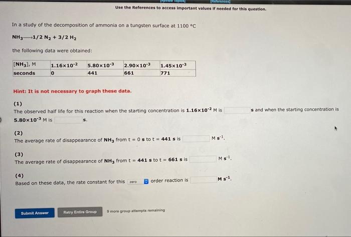  Werence Use the References to access important values if needed for