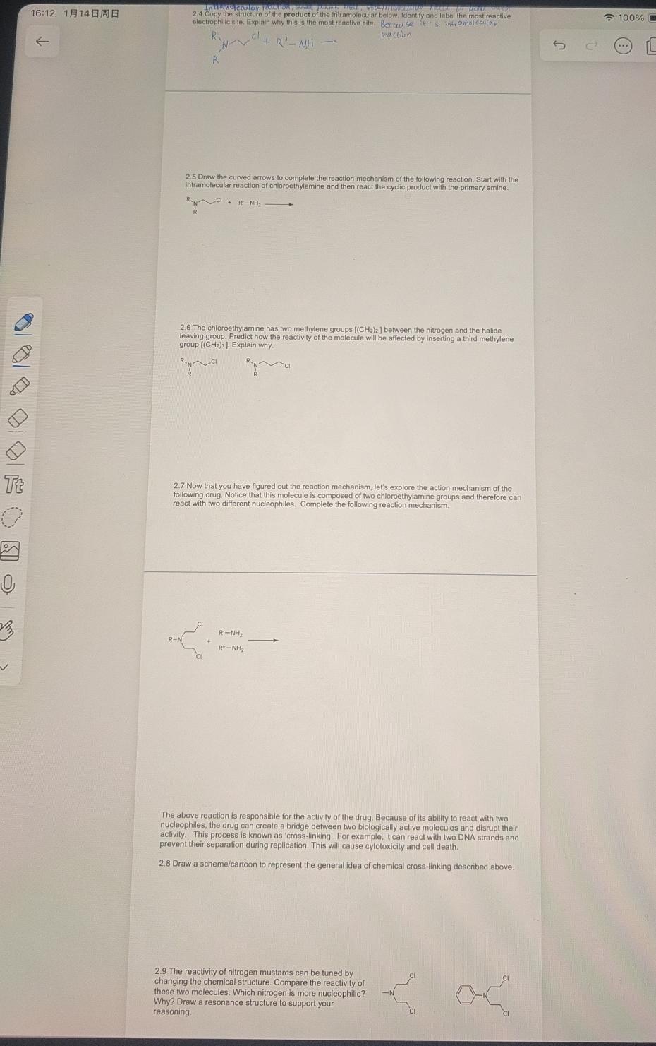  PLEASE answer the question2.4 to2.9.Thank you so much. 2.5. Draw the