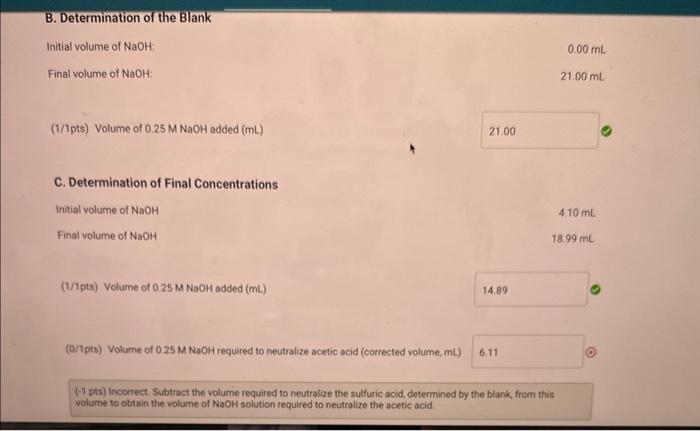 acid is 0.706 M A. Determination of initial concentrations Part A: Initial