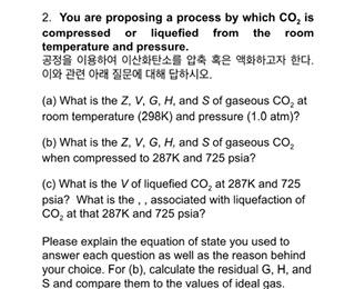 2. You are proposing a process by which CO2 is compressed