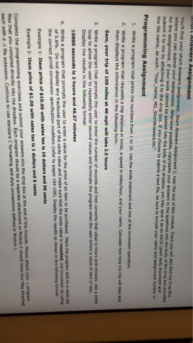 C programming questions Write a program that prints the numbers from 1