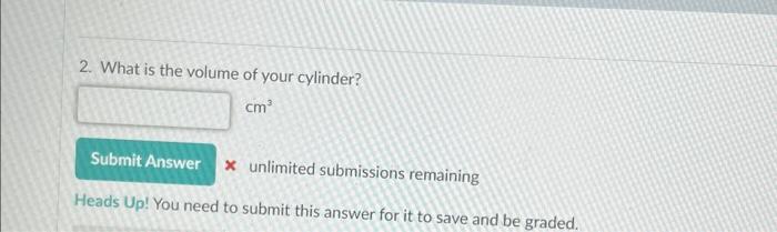 based on its density. then on #2 it says what is the