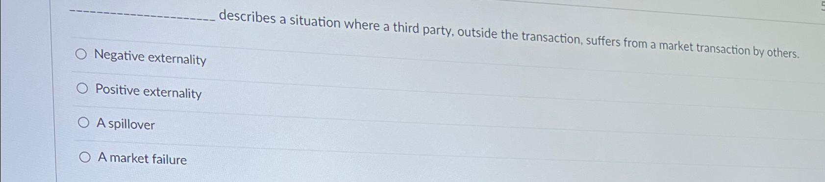  describes a situation where a third party, outside the transaction, suffers