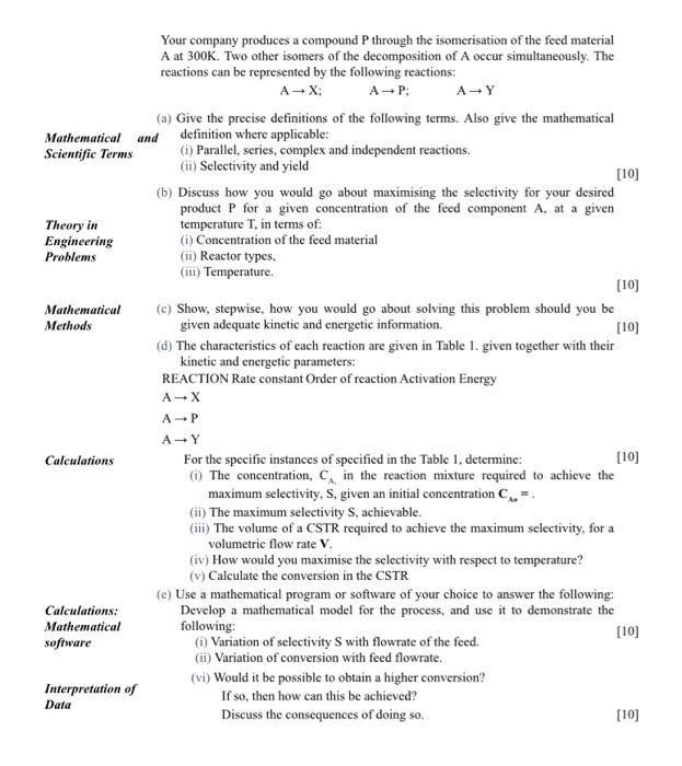  please solve asap. a to e most important (e) Your company