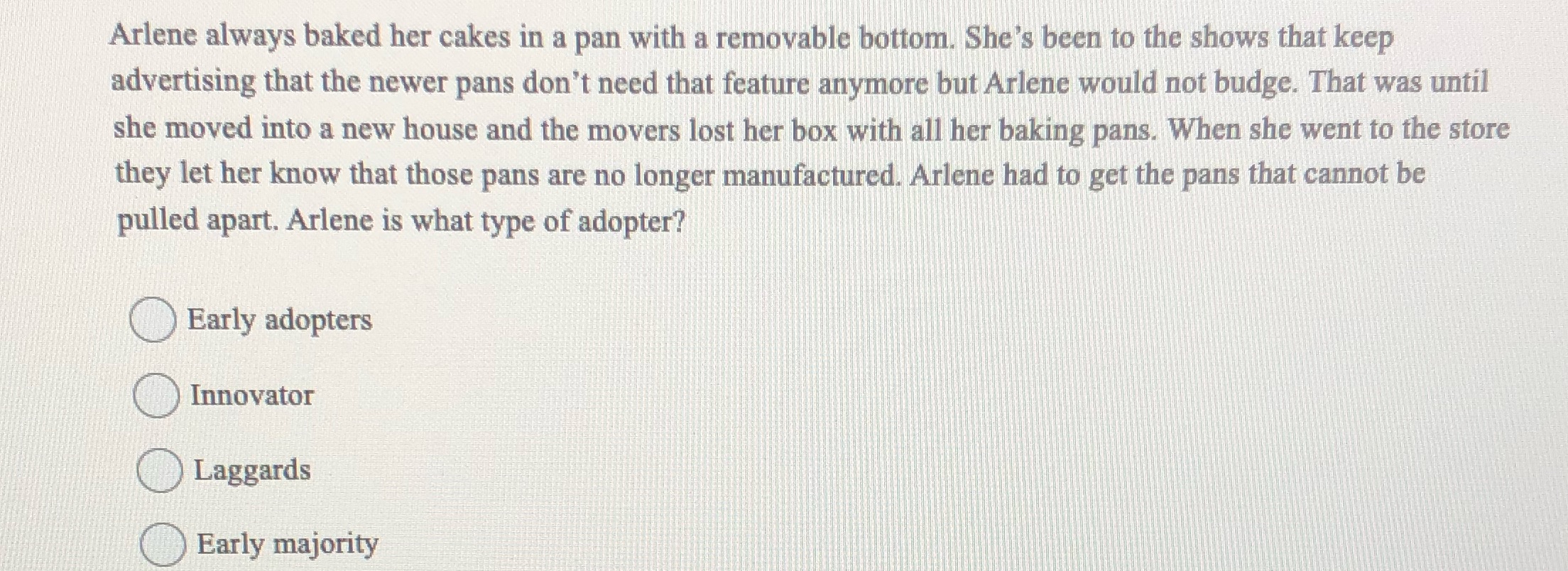 Will give a thumbs up for correct answer Arlene always baked her