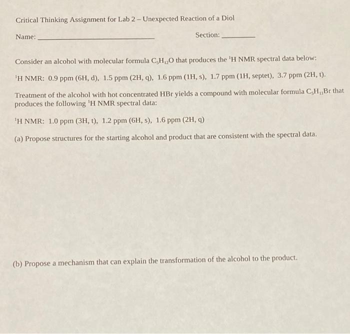Answer both questions! Please Critical Thinking Assignment for Lab 2 - Unexpected