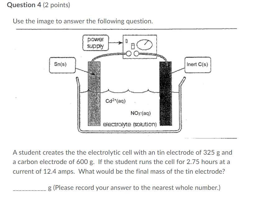 Question 4 (2 points) Use the image to answer the following