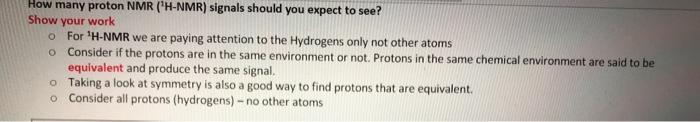  please answer all parts please please please How many proton NMR