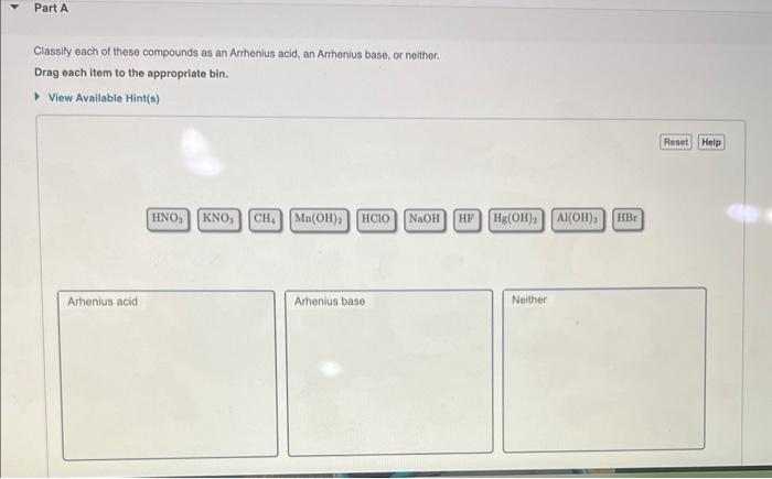  please answer A and B Classity each of these compounds as