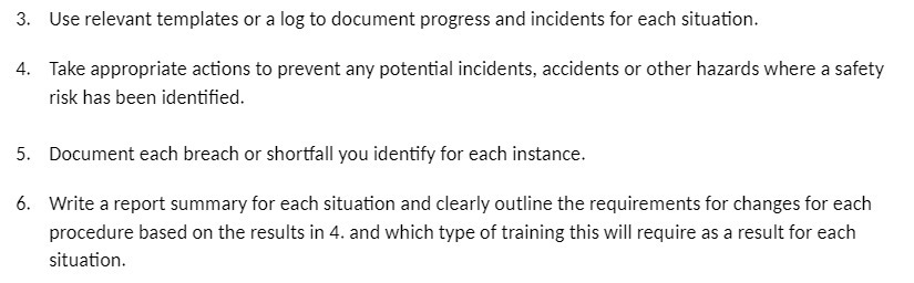 3. Use relevant templates or a log to document progress and