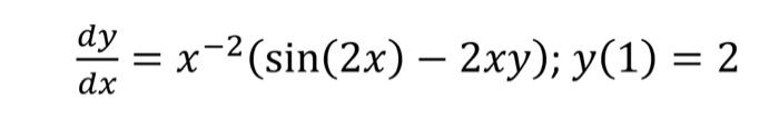 solve using 4th order runge kutta method, interval is (1,2) and h