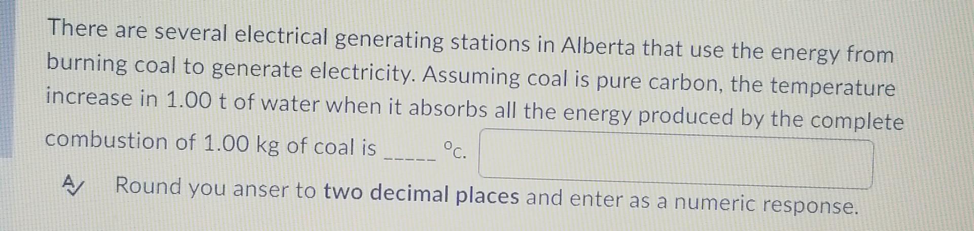 There are several electrical generating stations in Alberta that use the