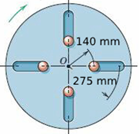  The slotted circular disk whose mass is 5.9 kg has a