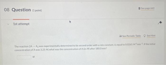 value of the rate constant at 225C. x. M1s1 - Part 3