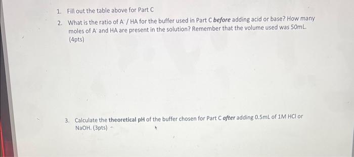 out the table above for Part C 2. What is the ratio