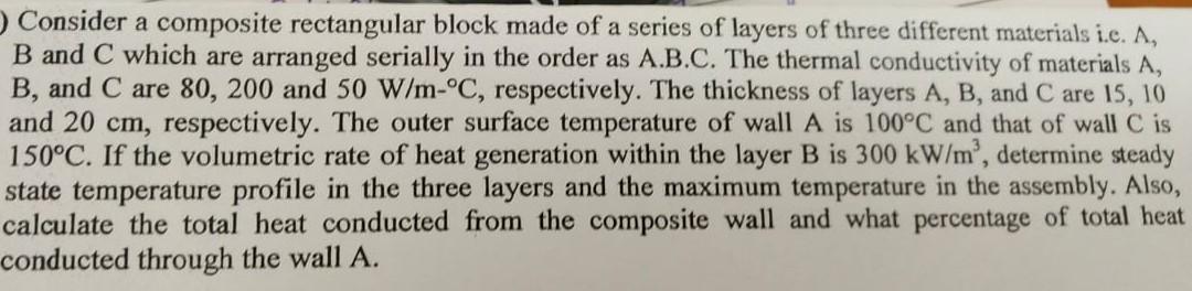 Please solve step by step in detail Consider a composite rectangular block