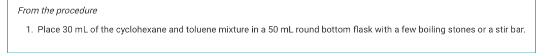  Table 2 Composition: *Choose options -Mostly cyclohexane -Mostly Toluene -Mixture From
