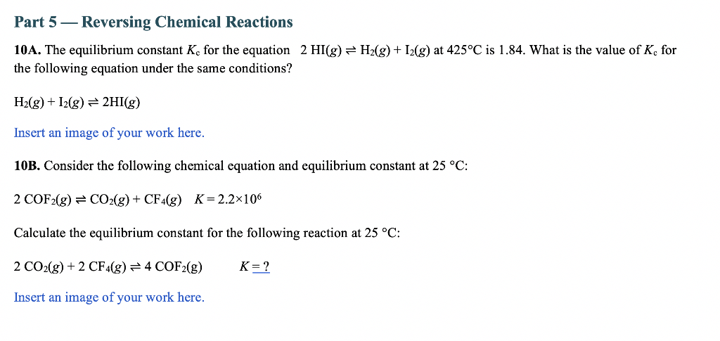 COMPLETE NEWBIE! Part 2 - Writing Equilibrium Expressions To clarify, the concentrations