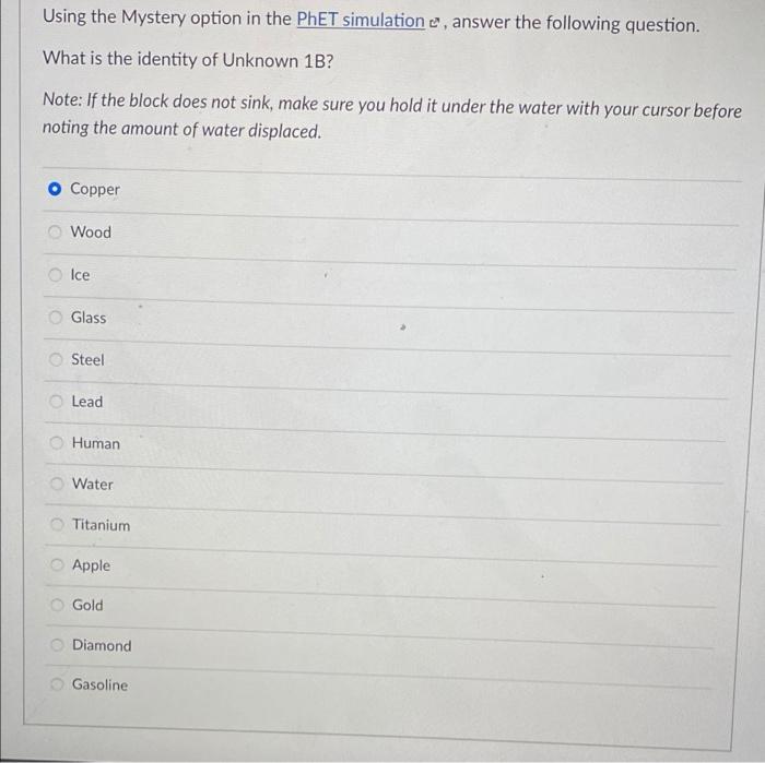  Using the Mystery option in the PhET simulation e', answer the