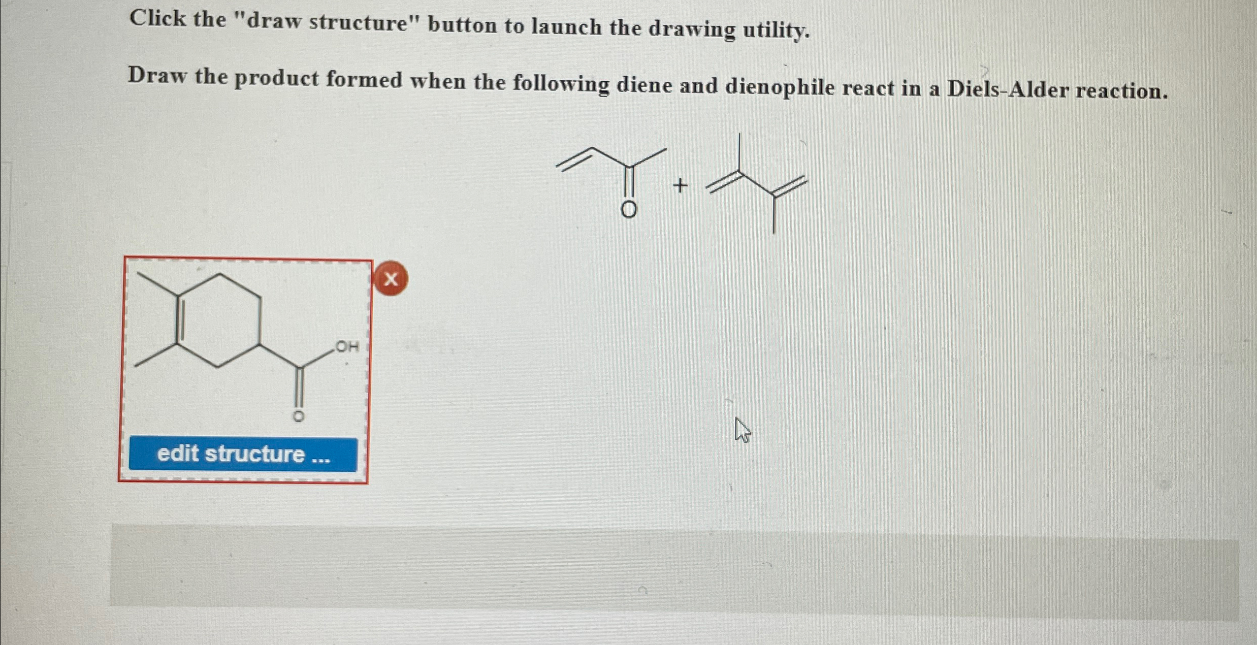  Click the "draw structure" button to launch the drawing utility. Draw