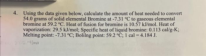 Please give a clear, step by step, solution. Thank you Using the