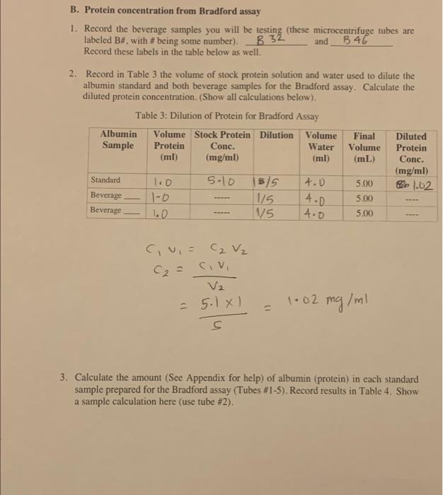  Q3 and Q4 1. Record the beverage samples you will be