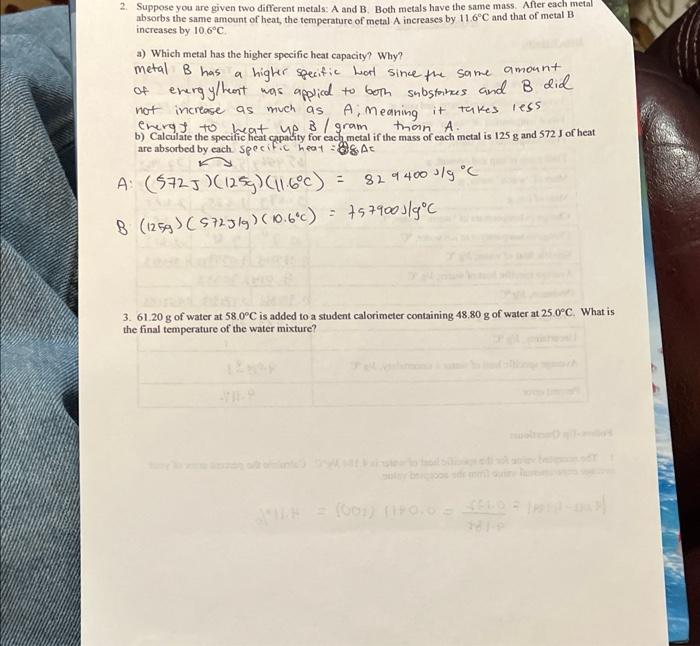  2. Suppose you are given two different metals: A and B.
