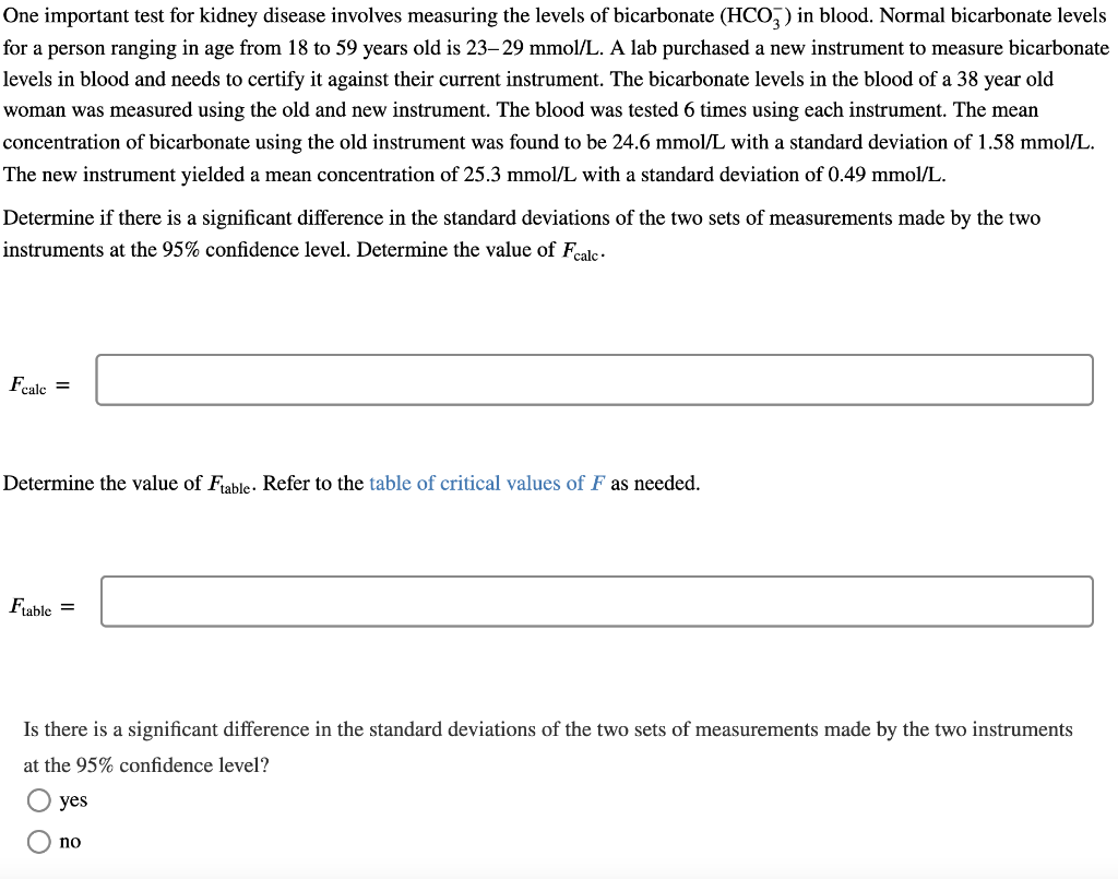  One important test for kidney disease involves measuring the levels of