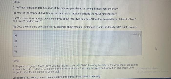 Activate Windows to Ante alculations Complete the following table with your calculations