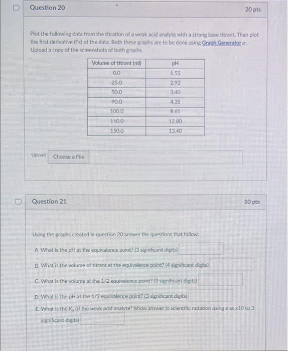 this is a 2 part question Question 20 20 pts Plot the