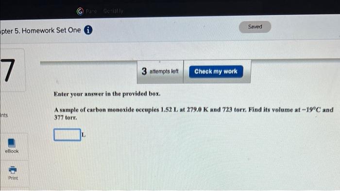  Enter your answer in the provided box. A sample of carbon