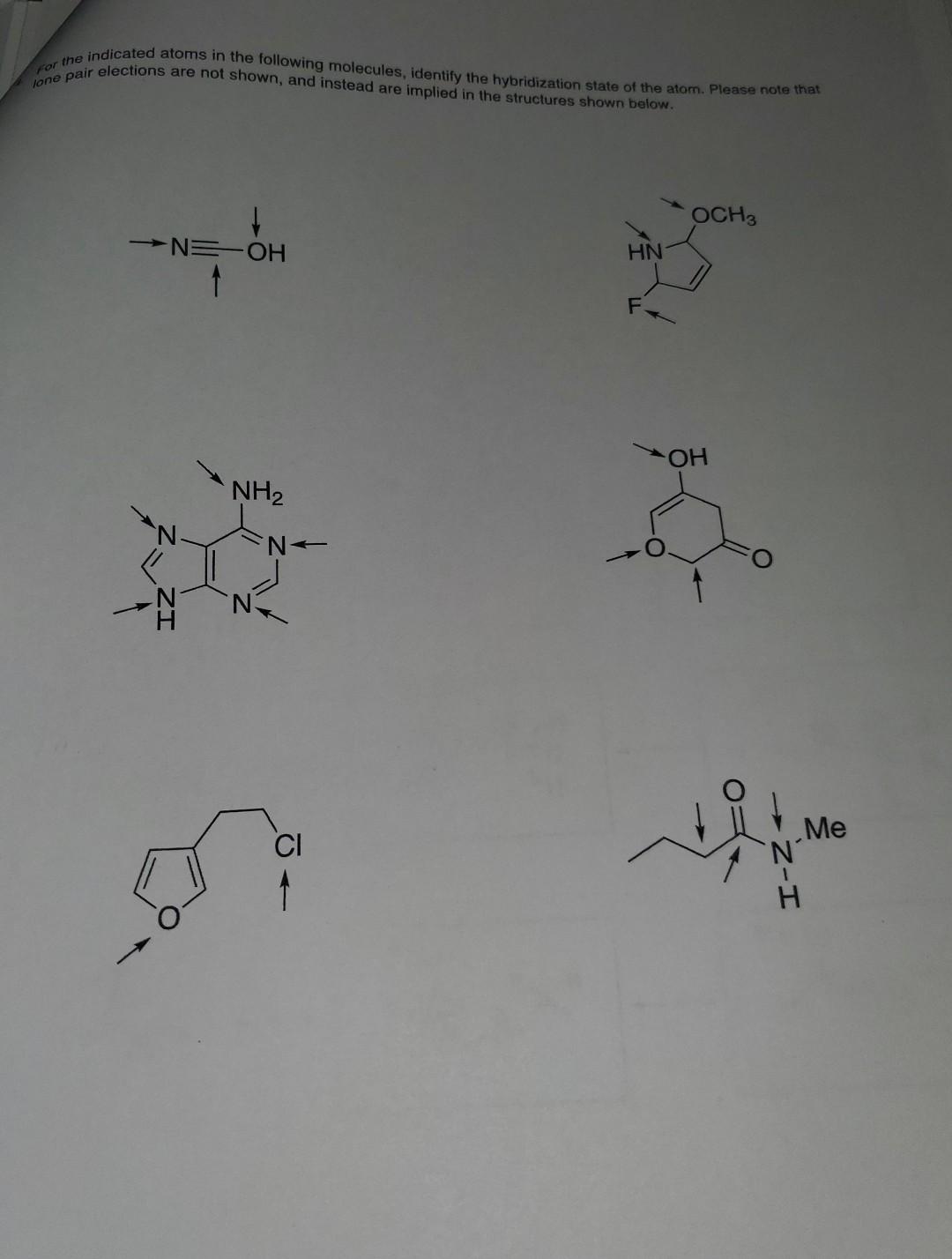  lone pair elections are not shown, and instead are implied in