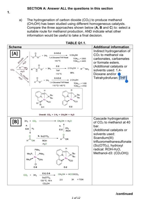  SECTION A: Answer ALL the questions in this section 1. a)
