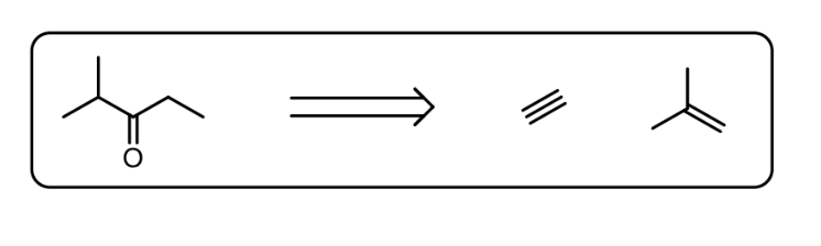  Using the carbon-containing starting material(s), propose a synthesis for both of