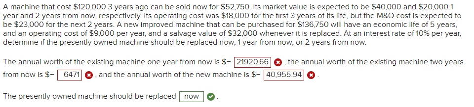  A machine that cost $120,0003 years ago can be sold now