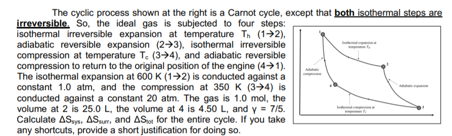 Please Explain Istmes menure Tu The cyclic process shown at the right