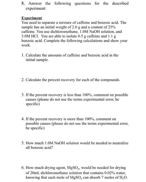  the data is the experiment section thats all thats given 5.