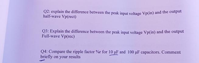 Q2: explain the difference between the peak input voltage Vp(in) and