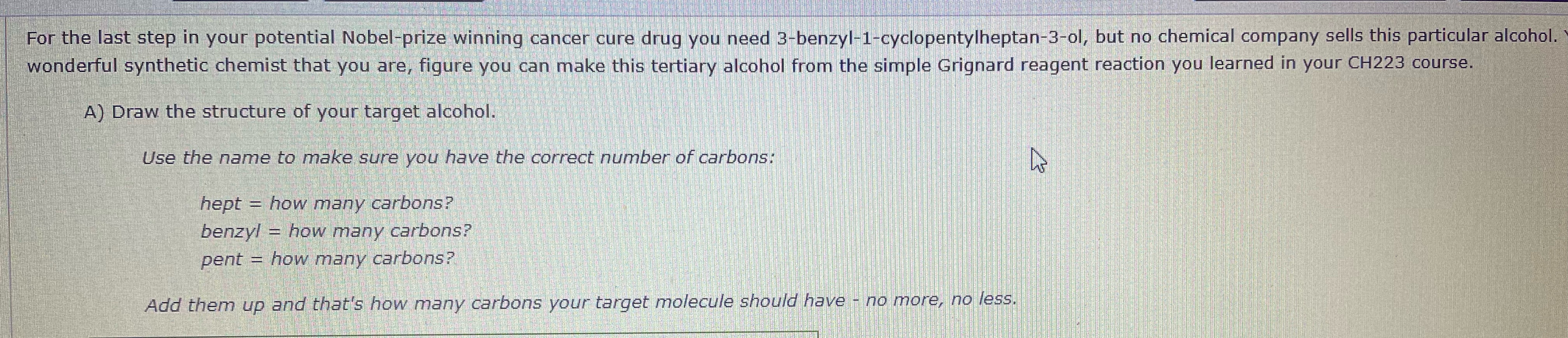  J.9/2 Points] DETAILS MY NOTES you can make this tertiary alcohol