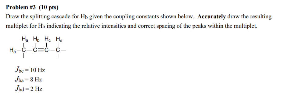  Problem #3 (10 pts) Draw the splitting cascade for Hb given