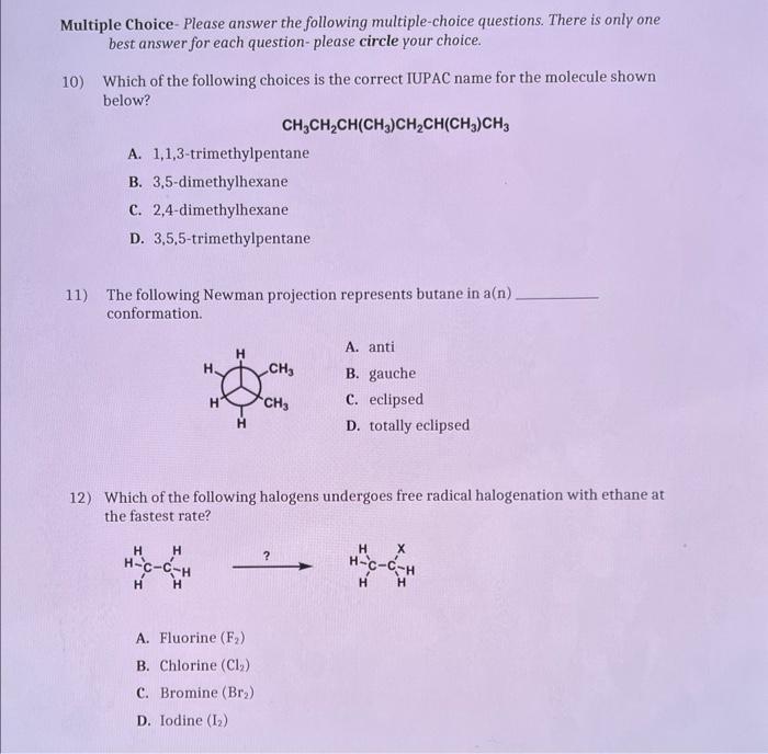 please help and explain why Multiple Choice- Please answer the following multiple-choice
