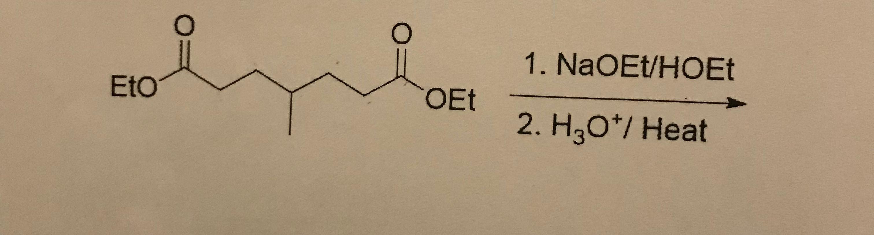 products for each step O Qui ui . O OEt 1. NaOELHOE