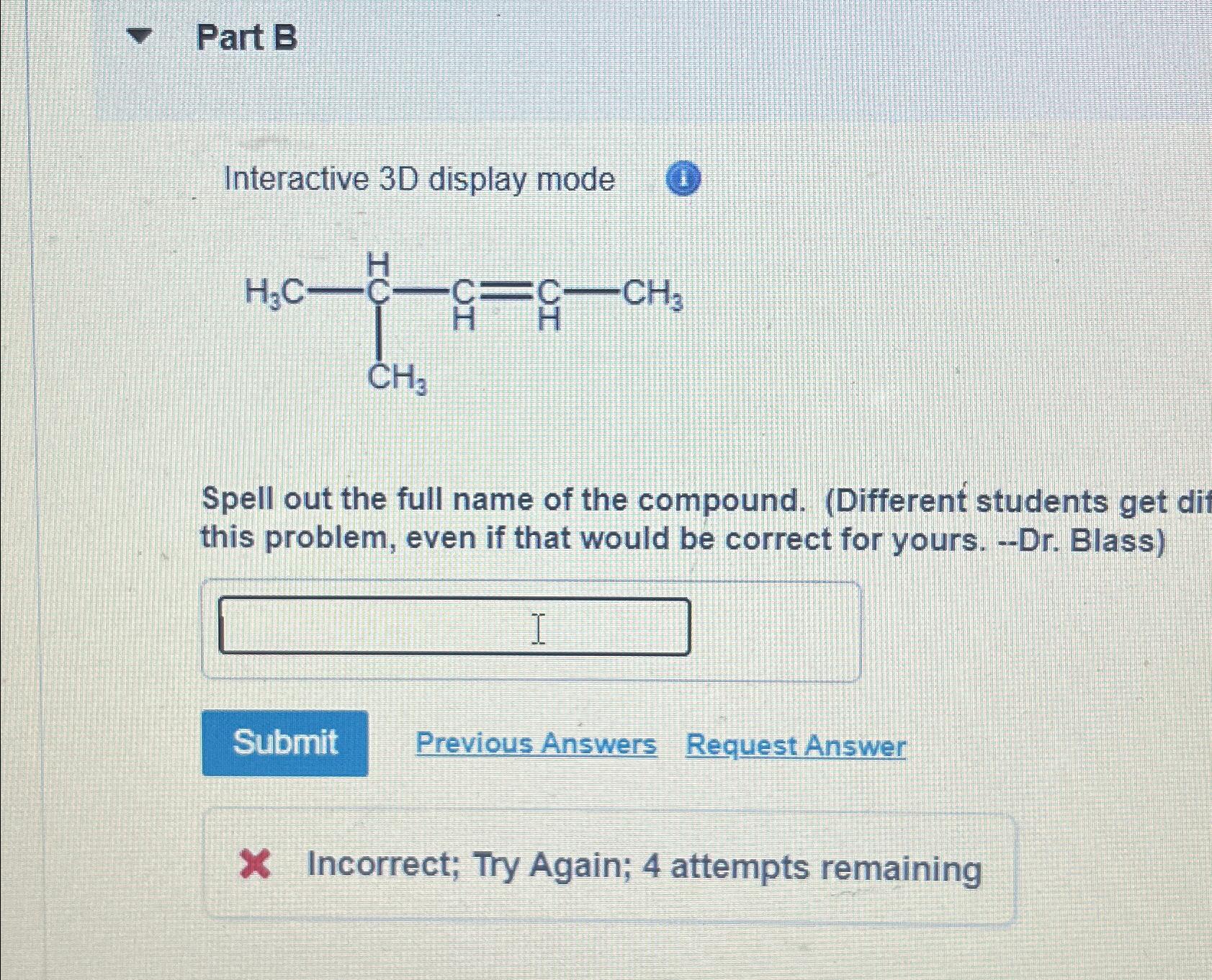  Part B Interactive 3D display mode Spell out the full name