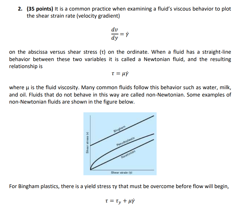  2. (35 points) It is a common practice when examining a